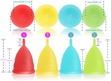 Blossom Menstrual Cup, Say No to Tampons | Get Blossom Cups for Menstrual Days | Period Cup, Reusable Menstrual Cup, Silicone Cup (Large Menstrual Cup, Lavender) : Health & Household