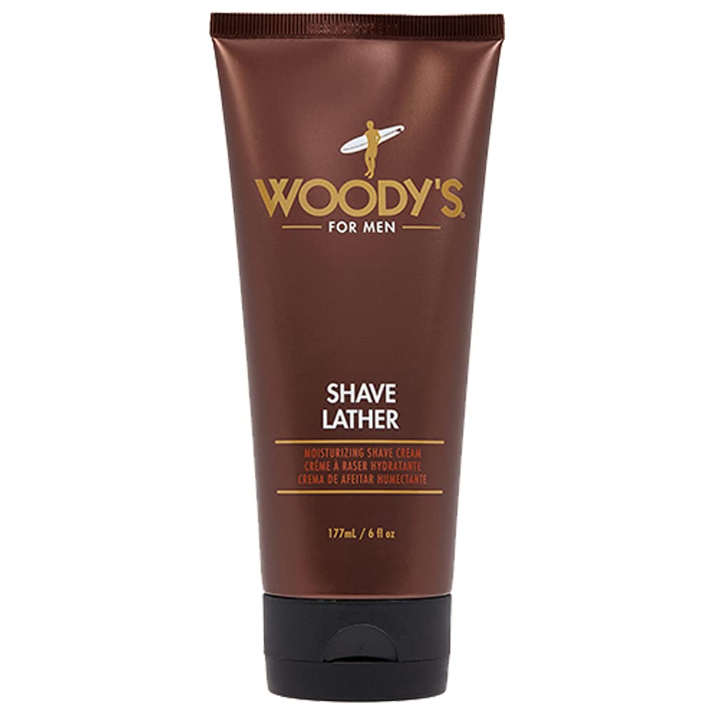 Woody'S Shave Lather For Men - Rich & Creamy Shave Foam, Shaving Cream For Men, Reduced Irritation, 6 Fl Oz