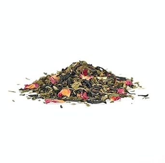Justea Purple Mint | Loose Leaf Purple Tea | Tin With Hand Carved Tea Spoon | 40+ Cups (2.1Oz) | Very Low Caffeine | Award-Winning | Fair Trade | Non-Gmo