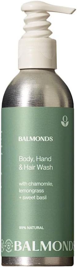 Balmonds Natural Body, Hand & Hair Wash 200 Ml - Gentle Natural Wash For Sensitive Skin Or Itchy Scalps - Free From Sulphates And Silicones