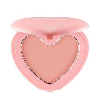 Lilybyred Luv Beam Cheek(Ad) (02_Dollish Rose) - Heart Shaped Powder Blush With Shimmer, Natural-Looking Flush, Long-Lasting Radiance, Korean Beauty