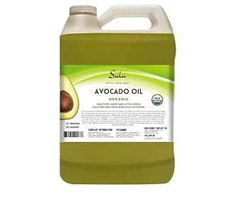 4 Lbs/64 Fl.Oz Certified Organic Unrefined Extra Virgin Raw Avocado Oil