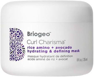 Briogeo Curl Charisma Rice Amino + Avocado Hydrating & Defining Mask | Hair Mask For Wavy, Curly, And Coily Hair | Vegan, Phalate & Paraben-Free | 236Ml
