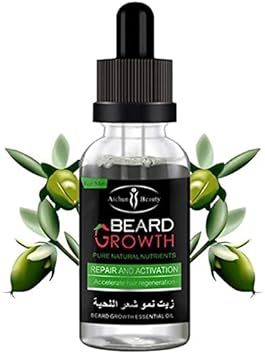 Aichun Beauty Beard Oil Mustache Hair Pure Natural Nutrients Skin Cleansing Vitamins Grapefruit Seed Oil Ginger Andrea Hair 30Ml