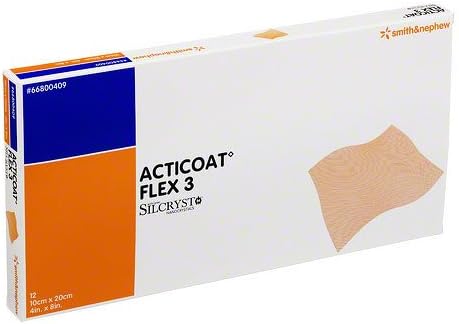Acticoat Flex 3 Antimicrobial Barrier Dressing, 20 X 10 Cm