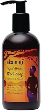 Akamuti Liquid African Black Soap 250Ml With Frankincense And Patchouli