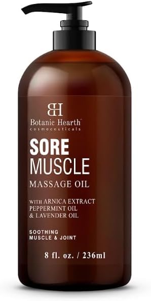 Botanic Hearth Sore Muscle Massage Oil - with Arnica Montana Extract a