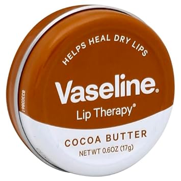 Vaseline Lip Therapy Lip Balm Tin, Cocoa Butter, 0.6 oz