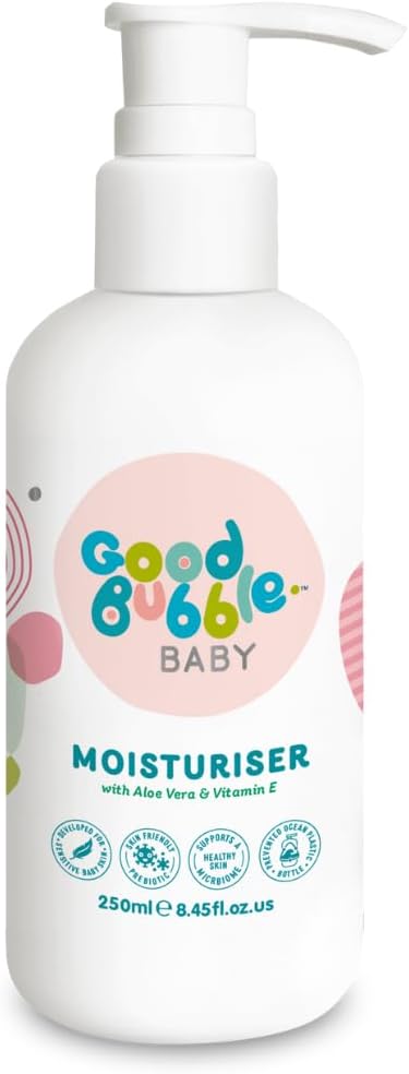Good Bubble Baby Moisturiser With Aloe Vera & Vitamin E - 250Ml Moisturiser For Sensitive Skin – Aloe Vera Moisturiser With Skin Friendly Prebiotic For Kids Skincare
