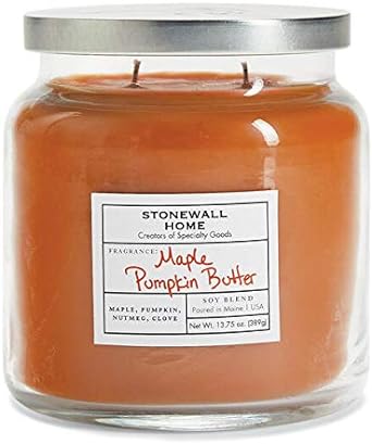 Stonewall Home Maple Pumpkin Butter, Medium Apothecary Jar Candle