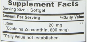 Nature's Bounty Lutein 20 mg 40 Softgels (Pack of 2) : Health & Household