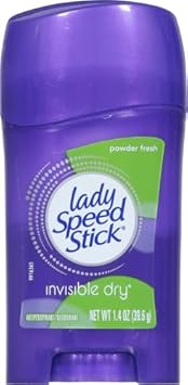 Lady Speed Stick Deodorant 1.4Oz Powder Fresh Invisible Dry (6 Pack)