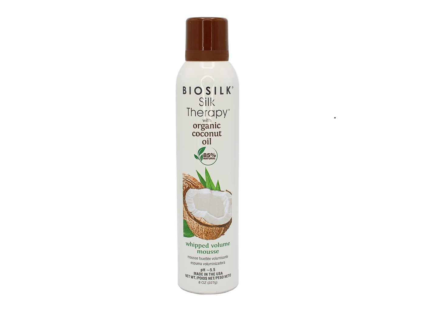 Biosilk Silk Therapy with Coconut Oil Whipped Volume Mousse Unisex Mousse 8 oz