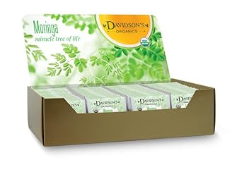 Davidson'S Organics, Moringa Pure Leaves, 100-Count Individually Wrapped Tea Bags