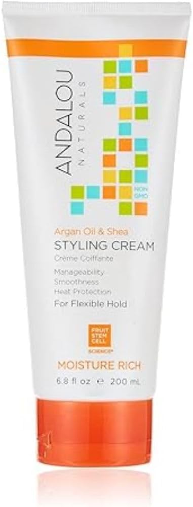 Andalou Naturals Styling Cream Ounces, Argan Oil & Shea, 6.8 Fl Oz : Beauty & Personal Care