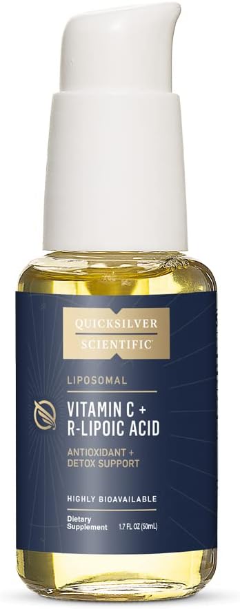 Quicksilver Scientific Vitamin C + R Lipoic Acid - Liposomal Vitamin C With Rla - Antioxidant, Detox & Immune Support Supplement - Liquid Vitamin C With Superior Absorption (50 Ml)