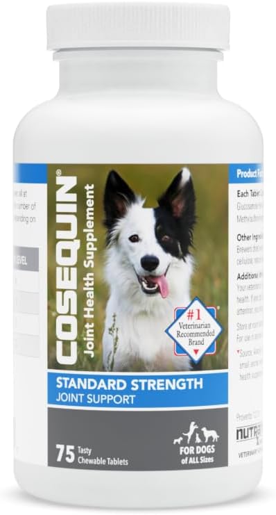 Nutramax Cosequin Standard Strength Joint Health Supplement for Dogs, With Glucosamine and MSM, 75 Chewable Tablets