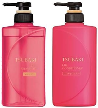 Tsubaki Oil Shampoo & Conditioner Pump Pair 490Ml + 490Ml, 33.13 Fl Oz (Pack Of 1), Pink – Nourishing Hair Care Set For Soft, Shiny, And Healthy Hair