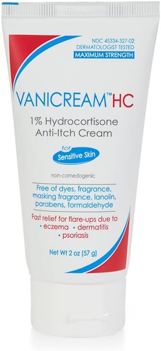 Vanicream 1% Hydrocortisone Anti-Itch Cream - 2 oz - Maximum OTC-Strength Formula for Sensitive Skin