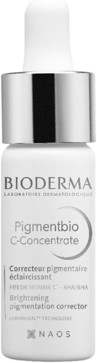 Bioderma Pigmentbio C-Concentrate - Brightening Vitamin C Face Serum For Intense Pigmentation Correction & Hydration, High Aha/Bha Concentration For Gentle Peeling, 15Ml