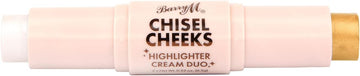 Barry M Chisel Cheeks Highlighter Cream Duo, Shade Silver/Gold