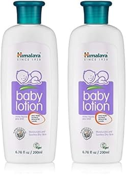 Himalaya Baby Lotion With Olive Oil And Almond Oil, Free From Parabens, Mineral Oil & Lanolin, Dermatologist Tested, 6.76 Oz (200 Ml) (Pack Of 2)