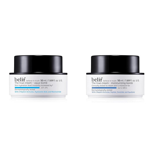 Belif The True Cream Aqua Bomb | New & Improved | Hydration In 10 Seconds | Hyaluronic Acid, Niacinamide | Lightweight Hydrating Daily Moisturizer Face Cream | All Skin Types, Combination, Oily, Dry