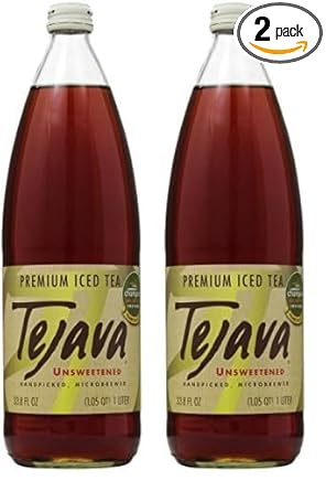 Tejava, Tea Black Unsweetened, 33.8 Fl Oz (Pack Of 2)