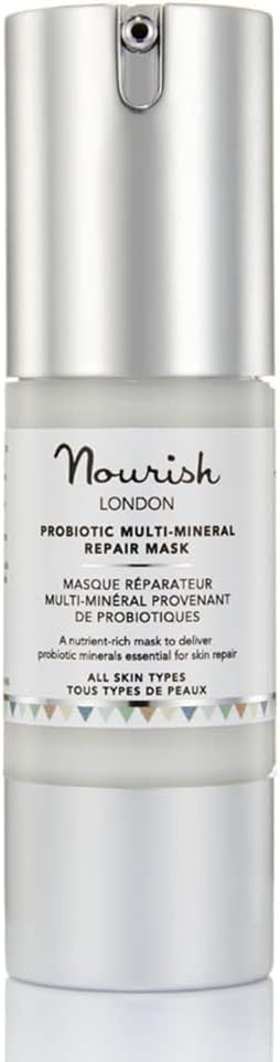 Nourish London Probiotic Multi-Mineral Repair Mask 30Ml | Anti- Ageing Cream Face Mask | Nutrient-Rich | Cruelty-Free | 100% Vegan | Multi Award Winning