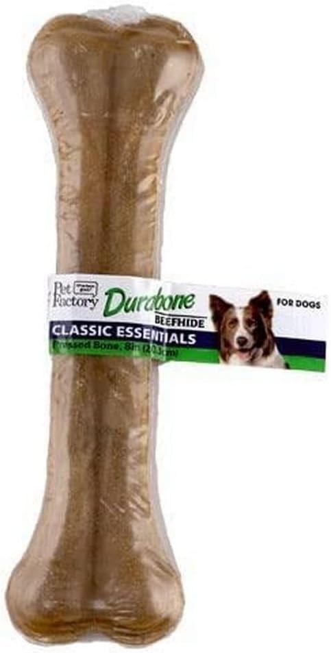 Pet Supplies : Pet Factory Classic Essentials Beefhide 8" Durabone Dog Chew Treat for Aggressive Chewers - Natural Flavor, 1 Count/1 Pack : Amazon.com