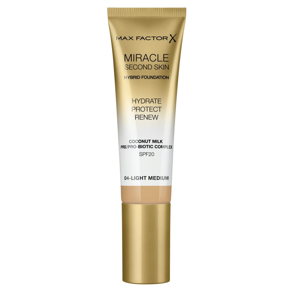 Max Factor Miracle Second Skin Hydrating Foundation, Fair-Light - 30 Ml