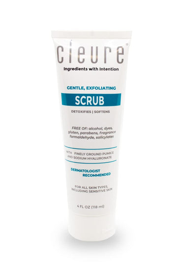 Cleure Hypoallergenic Exfoliating Facial Scrub, Free Of Fragrance, Gluten, Paraben, Salicylate And Non-Comedogenic, Unscented, 4 Oz