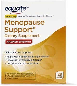 Equate Maximum Strength Menopause Support, 28 Caplets : Health & Household