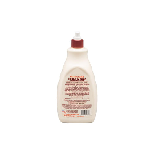 Cocoa & Shea Blended Body Lotion 32 Oz Pump Bottle By Fruit of the Earth : Beauty & Personal Care