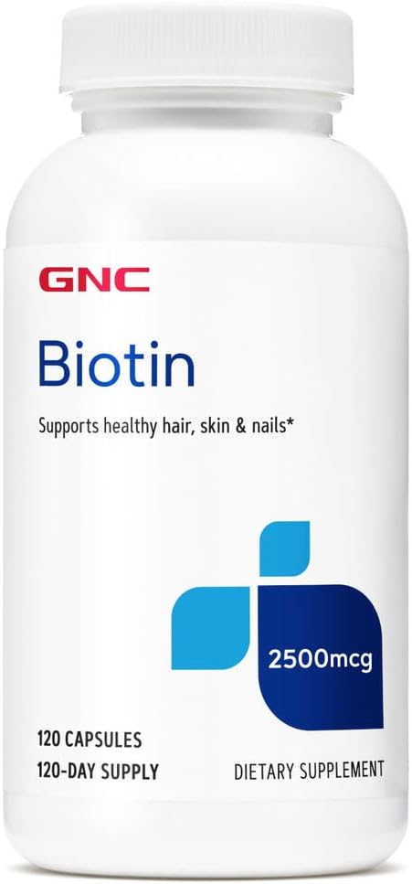 Gnc Biotin 2500Mcg | Supports Healthy Hair, Skin, & Nails | 120 Count