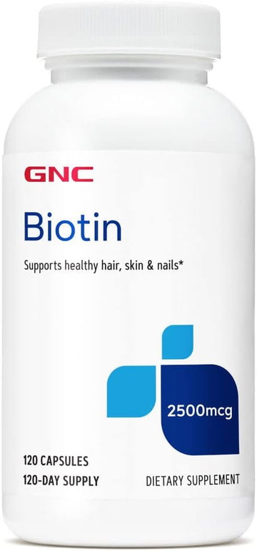 Gnc Biotin 2500Mcg | Supports Healthy Hair, Skin, & Nails | 120 Count