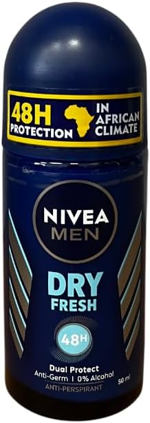 Nivea Roll-On Dry Impact Men Fresh Pack Of 6 X 50 Ml - Total: 300 Ml