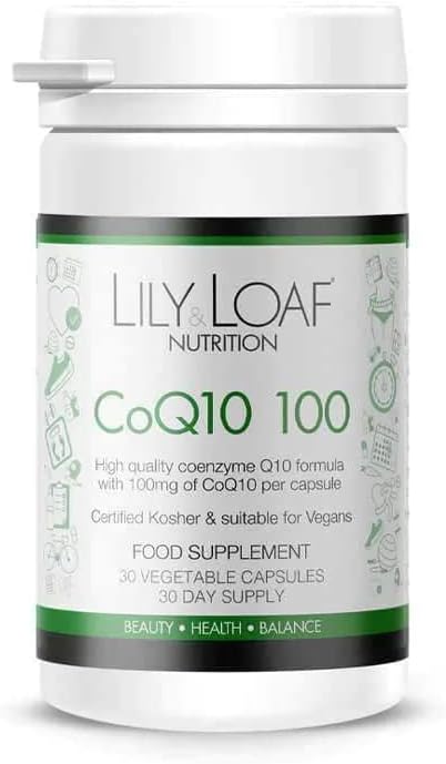Lily & Loaf Coq10 Ubiquinone 100Mg | Premium Quality | Suitable For Vegetarians & Vegans | Kosher | Gluten Free