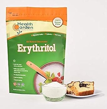 Health Garden Erythritol Sugar Free Sweetener - All Natural - Non Gmo - Kosher- Keto Friendly (5 Lbs)