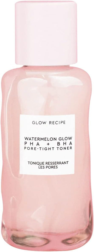 Glow Recipe Pha + Bha Face Toner - Korean Skin Care Toner, Pore Minimizer & Facial Exfoliator For Glass Skin - Tightening & Hydrating Skincare With Hyaluronic Acid & Watermelon (40Ml)