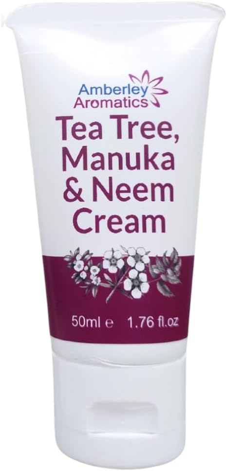 Tea Tree, Manuka & Neem Cream-Moisturising 50Ml, Nourishing, For Dry, Chapped & Cracked Skin, Eczema, Psoriasis, Anti-Fungal, Antiseptic, Anti-Itch, Jock Itch