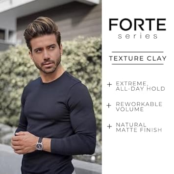Alex Costa Hair Clay For Men By Forte Series Extreme Hold Men'S With Natural Ingredients To Add Texture, Volume And Definition To Thick/Coarse Hair Premium Men'S Hair Styling Products : Beauty & Personal Care
