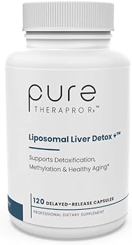 Pure Therapro Rx Liposomal Liver Detox + 120 Acid-Resistant VCaps | Soy-Free Liposomal Format Containing Methylation Nutrient Cofactors | Supports Liver Detox and Cleansing | Vegan