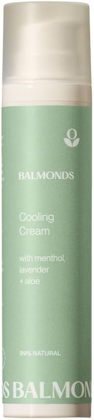 Balmonds Cooling Cream 100Ml – Natural Skin Soothing Lotion With Menthol, Lavender, Shea Butter & Aloe Vera For Hot Flushes, Menopause, Sunburn & Sensitive Skin Relief