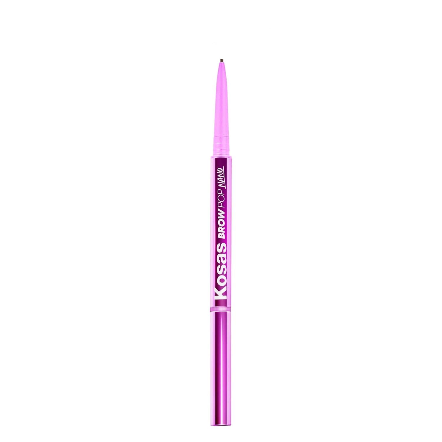 Kosas Brow Pop Nano - Ultra-Fine 1Mm Brow Pencil Precision Tip - Natural-Looking Eyebrows With Finest Hairlike Stroke - All Day Wear, Hypoallergenic, Safe For Sensitive Skin - Dark Brown