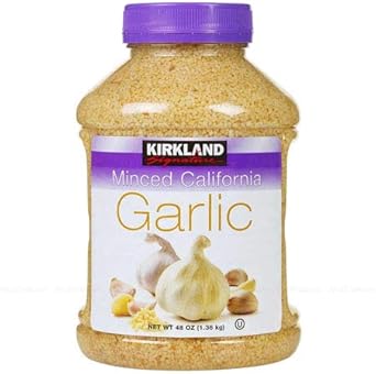Kirkland Signature Spice Seasoning Minced California Garlic Dressing Jar 1.36Kg