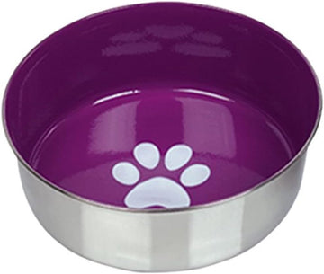 Nobby Heavy Paw 73474 Stainless Steel Bowl, Non-Slip, Purple, 16.5 cm, 0.95 L :Pet Supplies