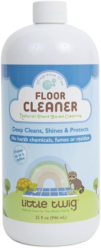 Little Twig Plant Based Concentrated Multi-Surface and Floor Cleaner with Eco-Friendly Ingredients & No Toxic Residue, Child & Pet Safe, Unscented, 32 Fluid Oz (LTWG-FCFF32-06)