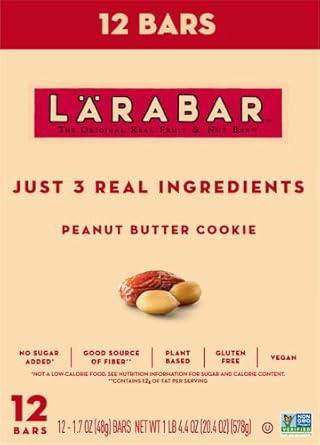 Larabar Peanut Butter Cookie, Gluten Free Vegan Fruit & Nut Bars, 12 Ct