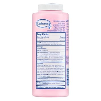 Caldesene Medicated Protecting Powder With Zinc Oxide & Cornstarch-Talc Free, 5 Ounce (4 Pack)